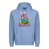 Colony Blue Happy Easter toddler car Premium Hoodie - OliviaCreatesArt