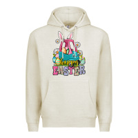 Oatmeal Heather Happy Easter toddler car Premium Hoodie - OliviaCreatesArt