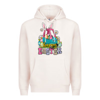 Pale Pink Happy Easter toddler car Premium Hoodie - OliviaCreatesArt