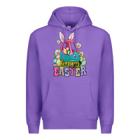 Purple Happy Easter toddler car Premium Hoodie - OliviaCreatesArt