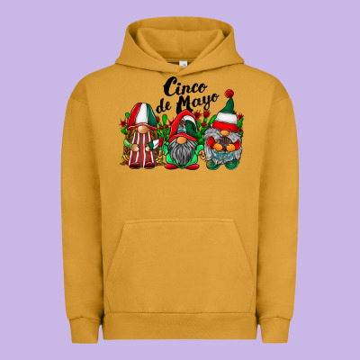 Cinco De Mayo Mexican Flag Gnomes Urban Hoodie Designed By Racoondesign