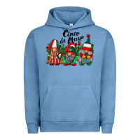 Pigment Pebble Blue cinco de mayo mexican flag gnomes Urban Hoodie - RacoonDesign