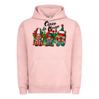 Pigment Salmon cinco de mayo mexican flag gnomes Urban Hoodie - RacoonDesign