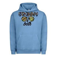 Pigment Pebble Blue granny of both Urban Hoodie - CowhideDigitalArt
