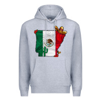 Heather Grey mexica oklahama Premium Hoodie - CowhideDigitalArt
