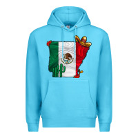 Ocean Blue mexica oklahama Premium Hoodie - CowhideDigitalArt