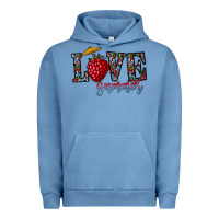 Pigment Pebble Blue love summer Urban Hoodie - CowhideDigitalArt