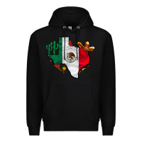 Black mexica texas Premium Hoodie - CowhideDigitalArt