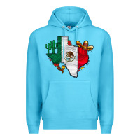 Ocean Blue mexica texas Premium Hoodie - CowhideDigitalArt