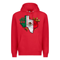 Red mexica texas Premium Hoodie - CowhideDigitalArt
