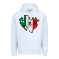 White mexica texas Premium Hoodie - CowhideDigitalArt