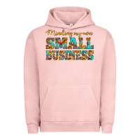 Pigment Salmon minding my own small business Urban Hoodie - HRA Design Shop