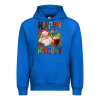 Cobalt happy holiday santa claus christmas Urban Hoodie - FaDigitalArtStudio