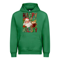 Emerald happy holiday santa claus christmas Urban Hoodie - FaDigitalArtStudio