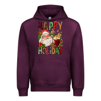 Mauve Wine happy holiday santa claus christmas Urban Hoodie - FaDigitalArtStudio