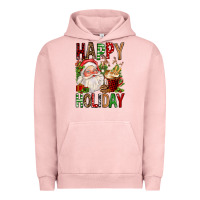 Pigment Salmon happy holiday santa claus christmas Urban Hoodie - FaDigitalArtStudio