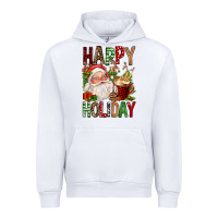 White happy holiday santa claus christmas Urban Hoodie - FaDigitalArtStudio