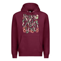 Burgundy Easter Day Happy Easter y'all Premium Hoodie - OliviaCreatesArt