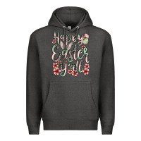 Charcoal Heather Easter Day Happy Easter y'all Premium Hoodie - OliviaCreatesArt