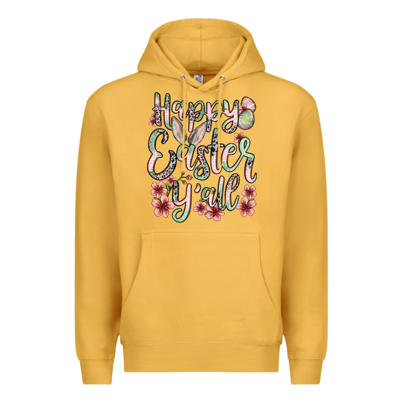 Easter Day Happy Easter Y'all Premium Hoodie by OliviaCreatesArt | Teevron