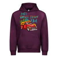 Mauve Wine just a small town girl with car Urban Hoodie - HRA Design Shop