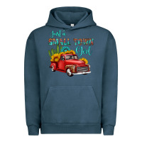 Pigment Midnight Navy just a small town girl with car Urban Hoodie - HRA Design Shop