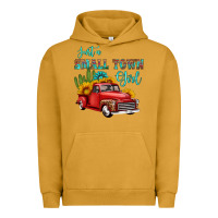 Pigment Peanut Butter just a small town girl with car Urban Hoodie - HRA Design Shop