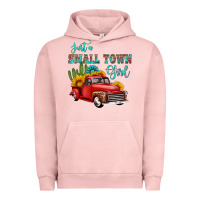 Pigment Salmon just a small town girl with car Urban Hoodie - HRA Design Shop