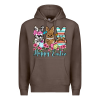 Coffee Happy Easter western peeps Premium Hoodie - OliviaCreatesArt