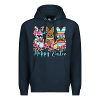 Navy Happy Easter western peeps Premium Hoodie - OliviaCreatesArt