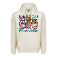 Oatmeal Heather Happy Easter western peeps Premium Hoodie - OliviaCreatesArt