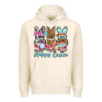 Sandshell Happy Easter western peeps Premium Hoodie - OliviaCreatesArt