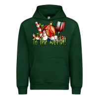 Forest Green joy to the world christmas wine Urban Hoodie - FaDigitalArtStudio