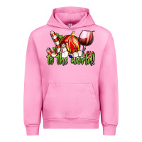 Fuchsia Pink joy to the world christmas wine Urban Hoodie - FaDigitalArtStudio