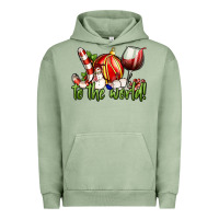 Pigment Oil Green joy to the world christmas wine Urban Hoodie - FaDigitalArtStudio