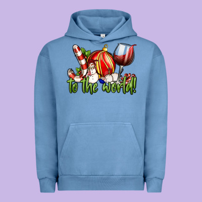 Joy To The World Christmas Wine Urban Hoodie Designed By Fadigitalartstudio
