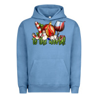 Pigment Pebble Blue joy to the world christmas wine Urban Hoodie - FaDigitalArtStudio
