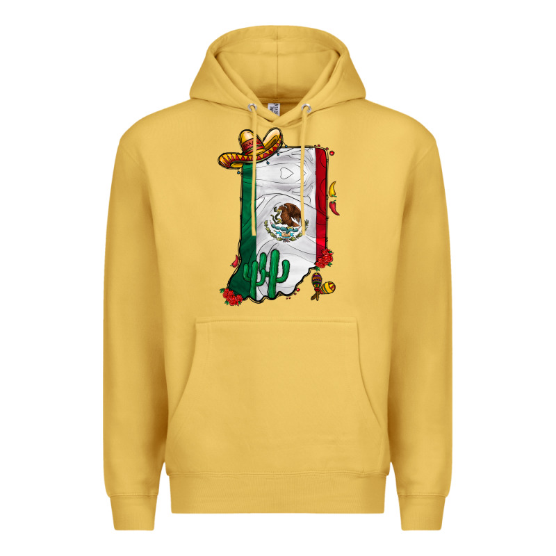 Mexican Indiana Premium Hoodie by CowhideDigitalArt | Teevron
