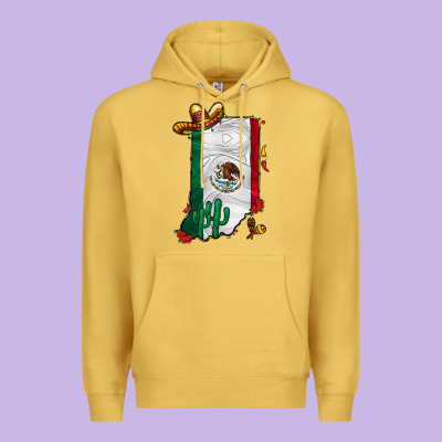 Mexican Indiana Premium Hoodie Designed By Cowhidedigitalart