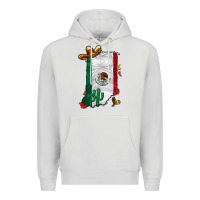 Dove Grey mexican indiana Premium Hoodie - CowhideDigitalArt