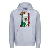 Heather Grey mexican indiana Premium Hoodie - CowhideDigitalArt