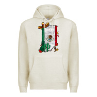 Oatmeal Heather mexican indiana Premium Hoodie - CowhideDigitalArt