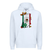 White mexican indiana Premium Hoodie - CowhideDigitalArt