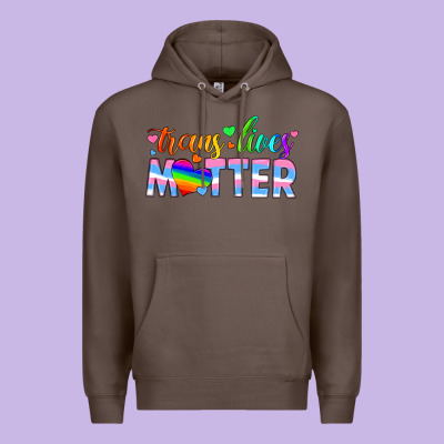 Trans Lives Matter Premium Hoodie Designed By Hra Design Shop