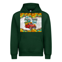 Forest Green just a small town girl with car Urban Hoodie - HRA Design Shop