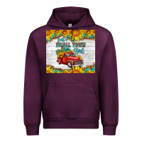 Mauve Wine just a small town girl with car Urban Hoodie - HRA Design Shop