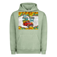Pigment Oil Green just a small town girl with car Urban Hoodie - HRA Design Shop