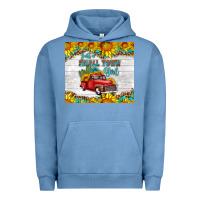 Pigment Pebble Blue just a small town girl with car Urban Hoodie - HRA Design Shop