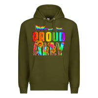 Army Green proud ally Premium Hoodie - HRA Design Shop