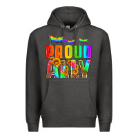 Charcoal Heather proud ally Premium Hoodie - HRA Design Shop